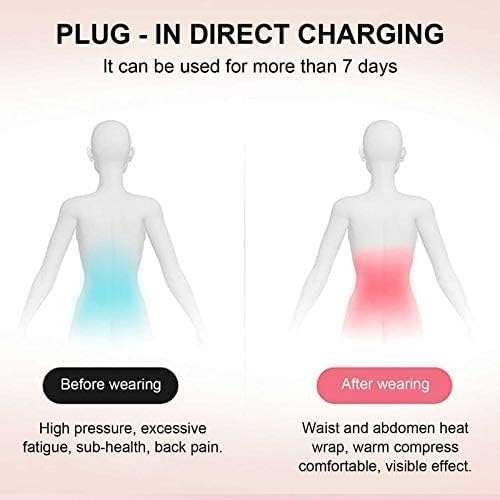 Volpers Period Heating Pad – Cordless Electric Heating Belt with 3 Heat Levels & 4 Vibration Modes, Fast Pain Relief for Period, Back & Belly