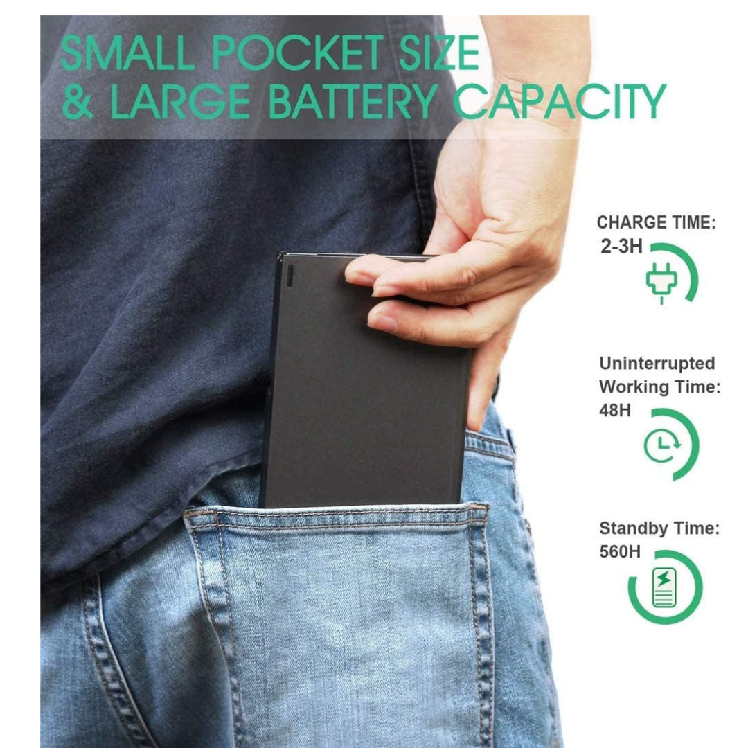 Volpers Foldable Wireless Keyboard with Touchpad – Portable Rechargeable Bluetooth Keyboard for iPhone 15 Pro Max, iPad, Tablets & Smartphones (Type-C Charging)