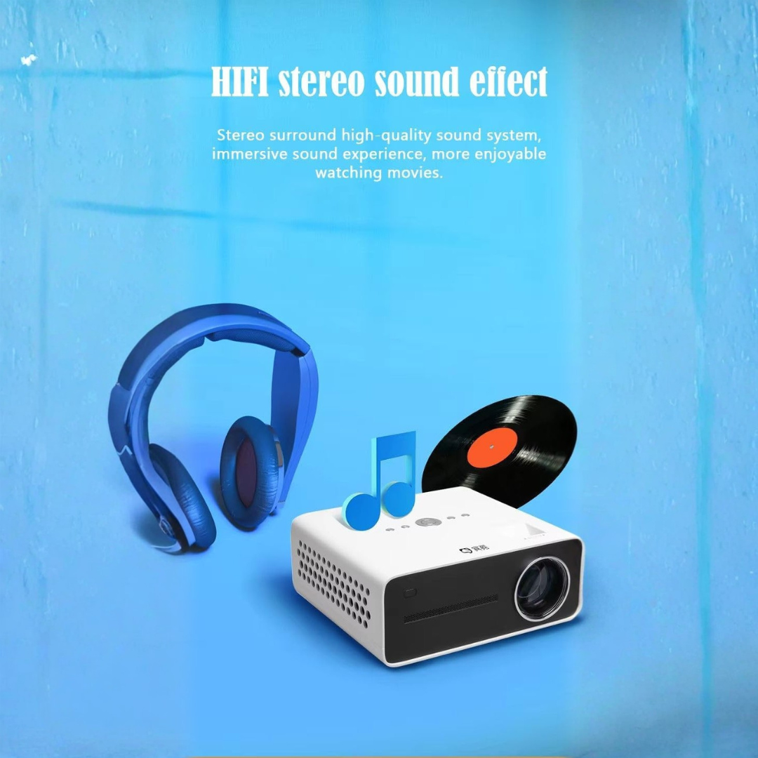 Volpers HT22 8K Ultra HD Smart Projector – Android OS, Dual 5G WiFi + Bluetooth, 300" Big Screen, LED High Brightness, Portable Wireless Display, HDMI USB for Home Theater, Phone & Laptop Compatible