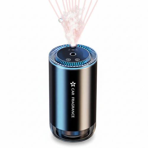 Smart Car Air Freshener Diffuser with Starry Sky Projection, 50ml Perfume Capacity, Rechargeable Car Aroma Diffuser with 4 Adjustable Modes, Auto On/Off Intelligent Car Cologne Diffuser, Long-Lasting 1