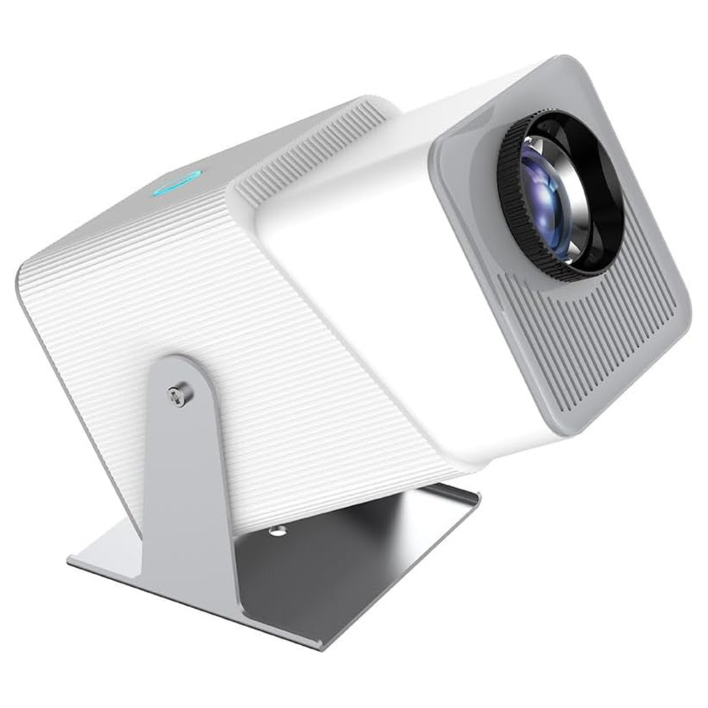 Volpers HT21 Pro 4K Android Projector – Dual WiFi 6 & Bluetooth 5.0, 260 ANSI Lumens, 1080P Support, 300" Display, Portable Home Theater LCD Projector with HDMI/USB, Built-in Speaker, Remote Control.