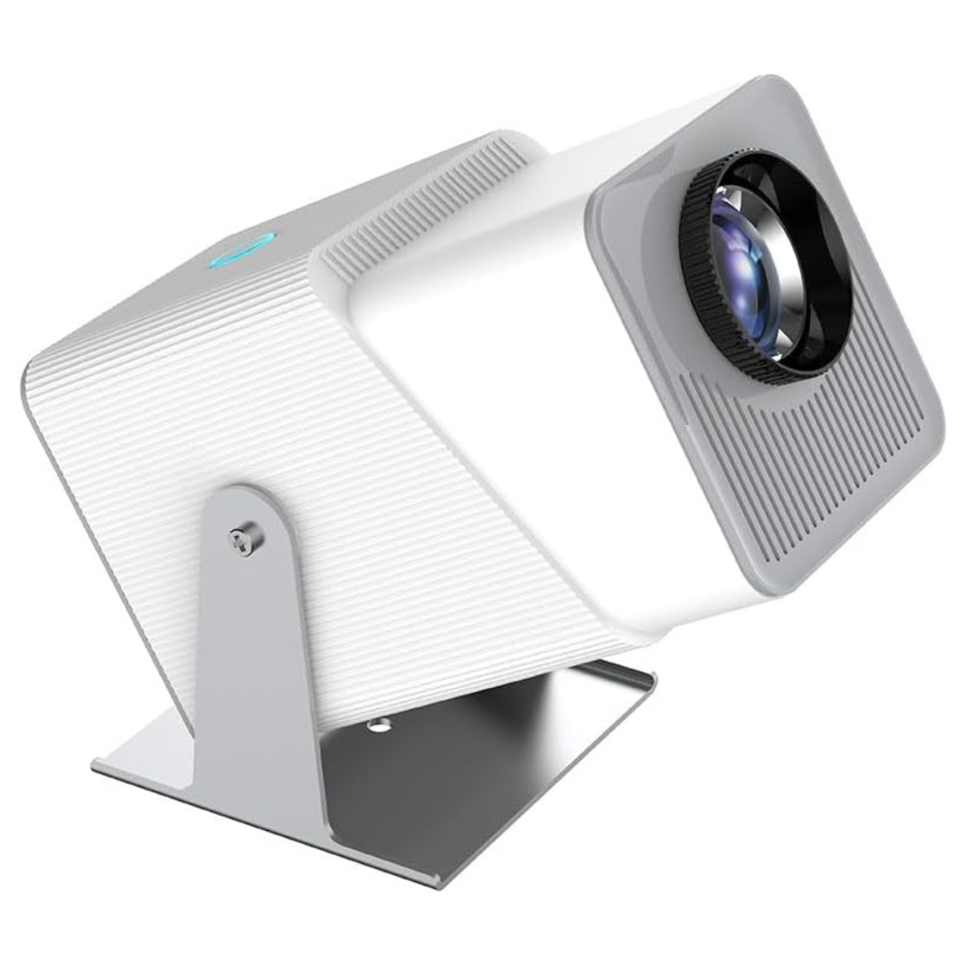 Volpers HT21 Pro 4K Android Projector – Dual WiFi 6 & Bluetooth 5.0, 260 ANSI Lumens, 1080P Support, 300" Display, Portable Home Theater LCD Projector with HDMI/USB, Built-in Speaker, Remote Control.