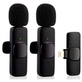 Volpers Wireless Microphone for iPhone & iPad – Plug & Play 2.4G Lavalier Mic Set with Dual Microphones, Auto Sync, Noise Reduction for Video Recording, Vlogs & Interviews